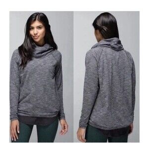 Lululemon Healthy Heart Pullover Women's Size 12 XL Coco Pique Black White Rulu